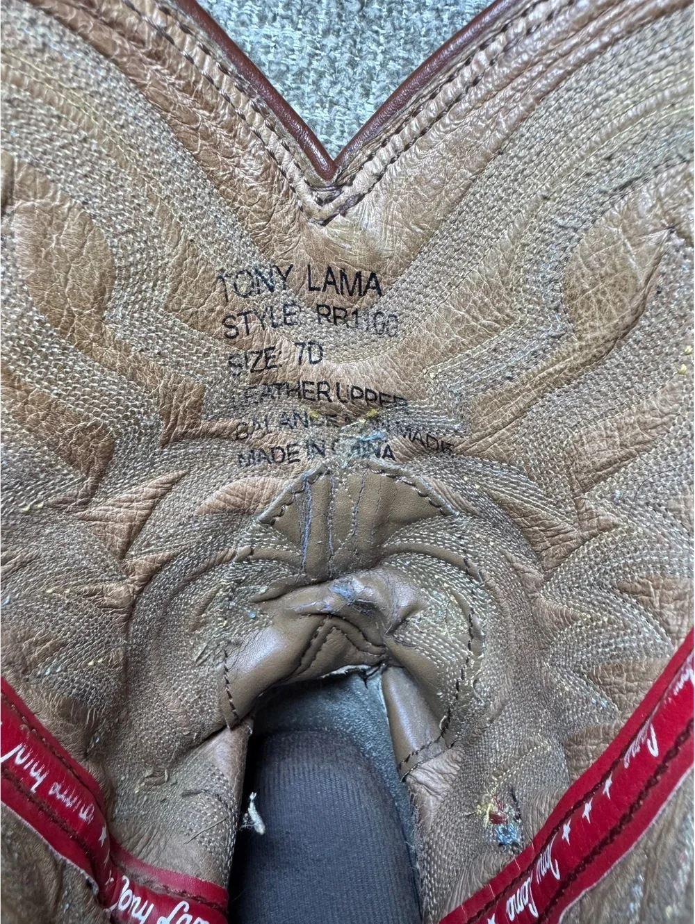 Tony Lama 3R Series Rojo Brown Leather Western Cowboy Boots RR1100 Men’s 7D